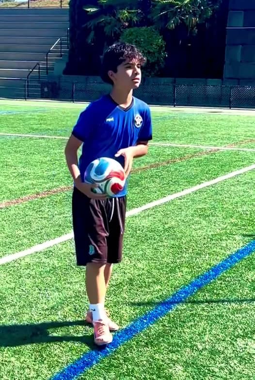 Mateo Nicholas on the pitch